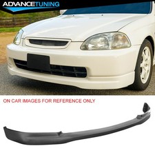 Fits 96-98 Honda Civic Ctr Japan Type R Pu Front Bumper Lip Chin Spoiler Black