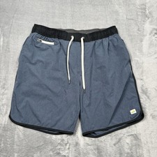 Vuori Banks Shorts Unlined 7 Blue Athletic Pull On Men s Size Large V330