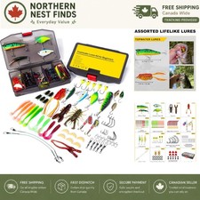 128-Pcs Fishing Lure Kit with Custom Tackle Box – Perfect Gift for Men