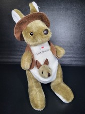 cute plush kangaroo toy high quality kangaroo In Vest doll gift about 28cm