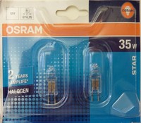 Osram Halostar Halogenlampe GY6.35 Dimmbar 12V 35W Warmweiß 2900K 2Er-Pack