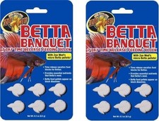 Zoo Med Betta Banquet Blocks 6 Card Set Of 2 , fish, 0.6 Ounce Pack of 1 