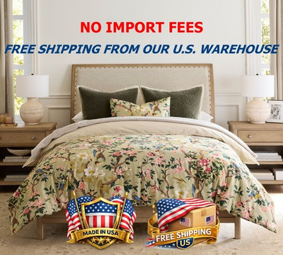 #ad #ad Pottery Barn NOLA Songbird Comforter 100% Cotton Reversible Green King Cal. King $32.98