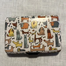 Monarque Armored Wallet Credit Card Case with RFID Data Theft Protection Canines