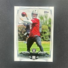 Topps 2014 Derek Carr Rookie #438 Oakland Raiders NFL Football Trading Card. rookie card picture