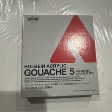 HOLBEIN ACRYLIC GOUACHE 5 COLOR SET 12ML D991  FREESHIP   