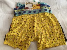 Pokemon Pikachu Boys 4 Pack Boxer Briefs Size Boys 10 Athletic Underwear NWT
