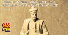 COPPER STATE MODELS CSM F35-037 WWI FRENCH MARINE ARMOURED CAR CREWMAN W/ WINE
