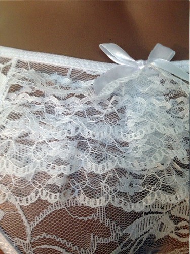 Crotchless Ruffle Knickers Briefs Open Crotch See Thru Lace Brazilian Panties - Picture 25 of 63