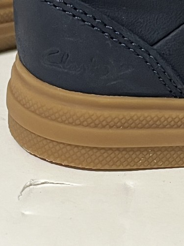 Clarks Nova Hike Bambini | Pelle Cera Navy | Stivali Stile Escursionista Bambini 5 1/2 F - Foto 14 di 18