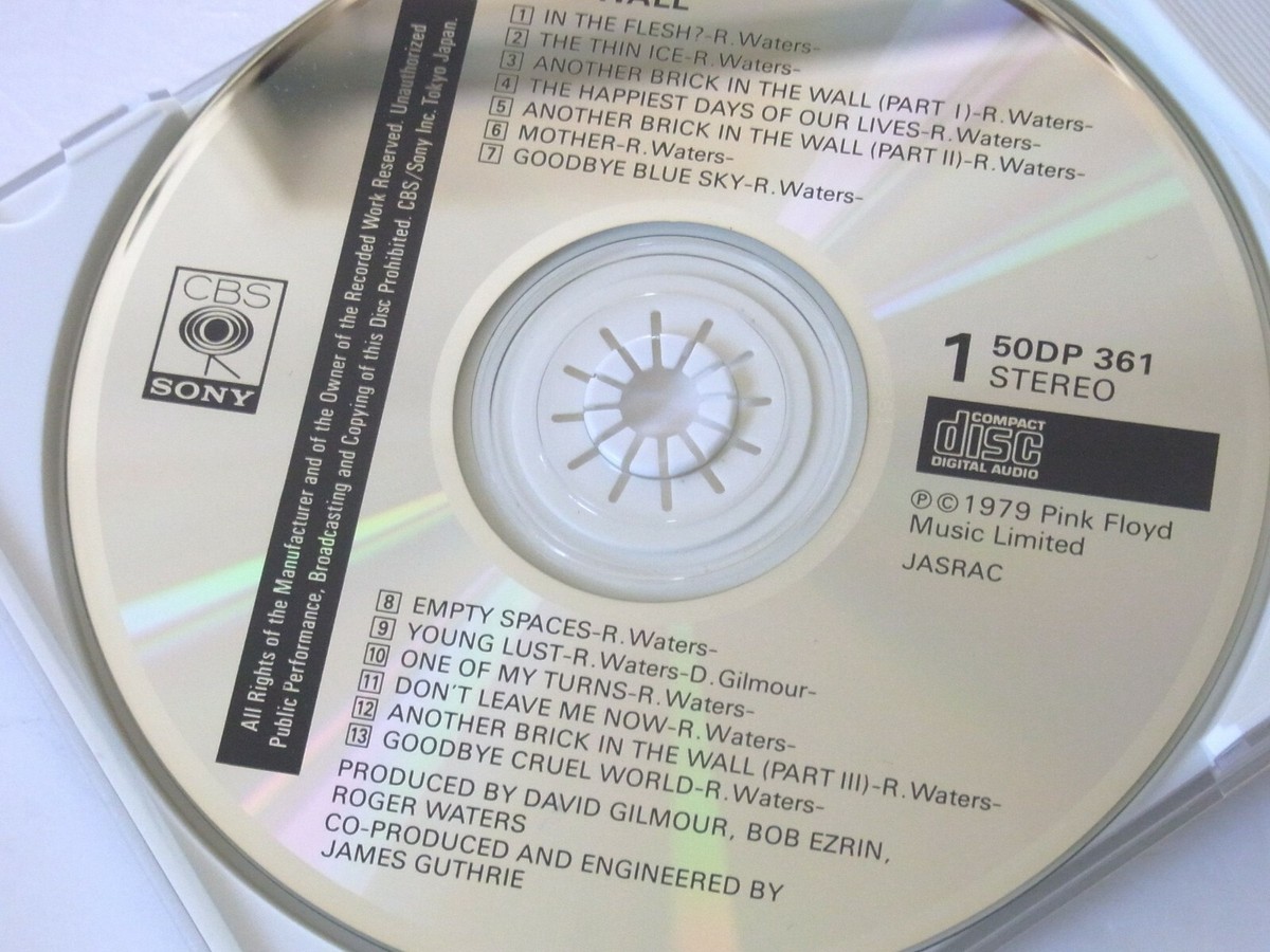 CD ピンク・フロイド/ ザ・ウォール 旧規格 右レンガなし 50DP361〜2 Pink Floyd / The Wall Rare 2 CD 50DP 361~2 Matrix 21A2 +++++ 11A4