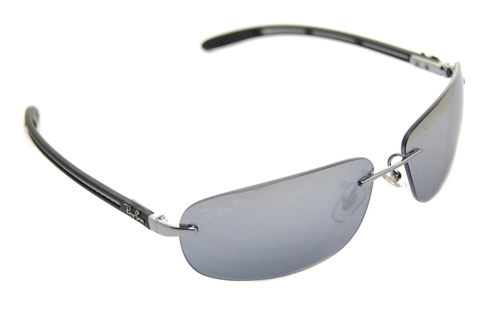 Ray-Ban Tech Fibra di Carbonio Polarizzati Rb8303 004/82 Uomo Sole Fucile Nero - Immagine 2 di 4