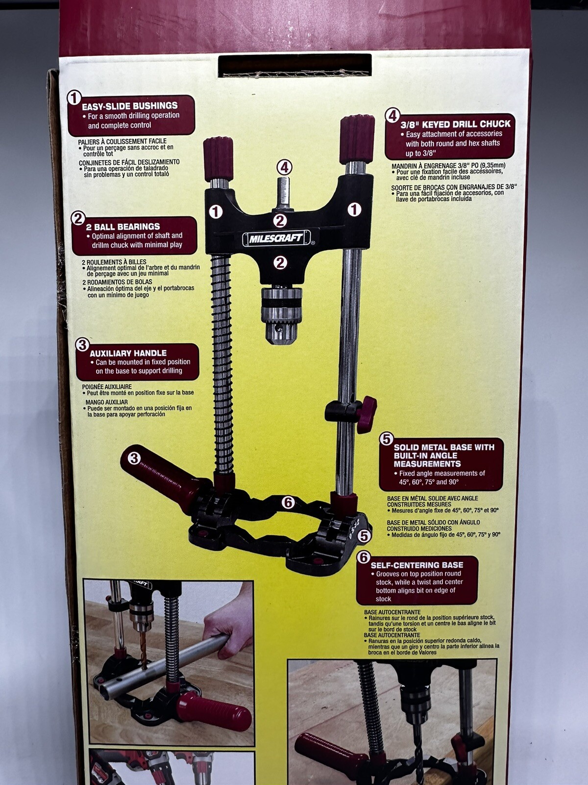 New Milescraft DrillMate Portable Drill Press Drill Guide Attachment