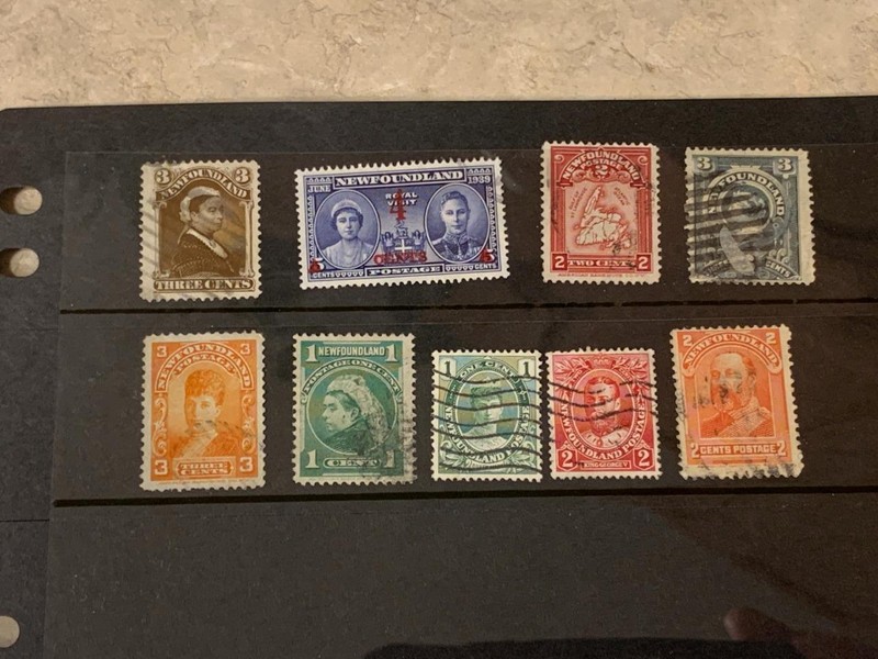 Newfoundland Postage Lot All Different Approx 9 Stamps Used SKU#34958
