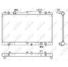 Radiator, engine cooling NRF 53062 for Suzuki Kizashi