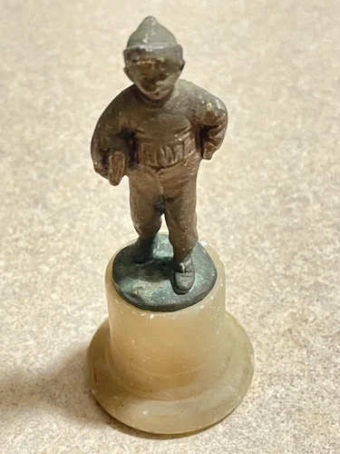 Antique Bronze Boy , circa 1920 Signed ( Hübe)  Alabaster stone