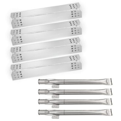 Grill-Heizplatten Ersatz Für Nexgrill 720-0830H – 4 Stück Edelstahl, Für Gleichmäßige Wärmeverteilung, 42x14x1 Cm
