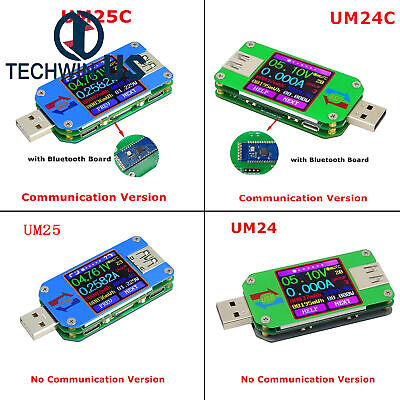 UM25C/24C UM25/24 USB 2.0 Type-C Color LCD Display Tester Voltage Current Meter