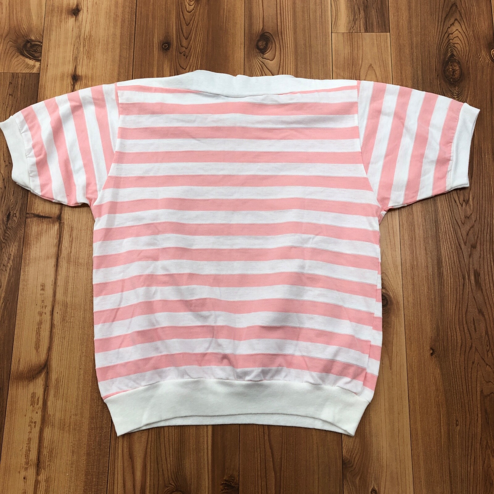 pink and white striped t shirt
