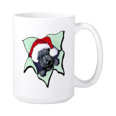 CafePress Scottie Santa Blast Large Mug (1386537356)