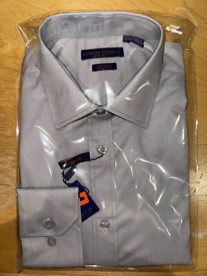 Giorgio Fiorelli Light Gray Dress Shirt (Slim Fit, Regular Cuff)