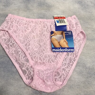 New Vintage Maidenform Private Affair Lace High Leg Size 5 Small