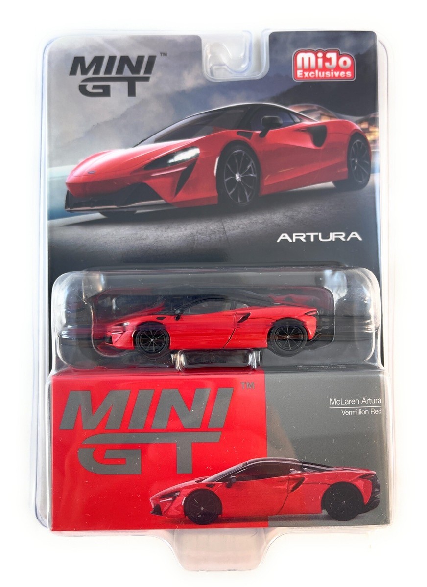 Mini GT 1:64 McLaren Artura Vermillion Red 2023 Diecast Model Car