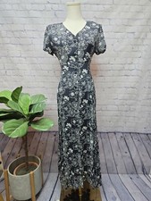 New York Style Button Up Fitted Maxi - Size 6