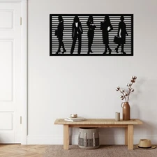 Women Fashion Metal Wall Art, Metal Wall Decor, Home Decor Wall Art, Wall Sign