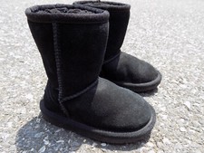 KOOLABURRA By UGG Toddler Solid Black Suede Koola Mid Calf Boots Sz 7 VGUC Cute 