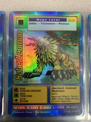 1999 Bandai Digimon SaberLeomon holo foil card St-34 | eBay 1999 Bandai Digimon SaberLeomon holo foil card St-34 | eBay