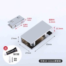 Polished Chrome Glass Shelf Support Clamp Brackets Bathroom For Shelves