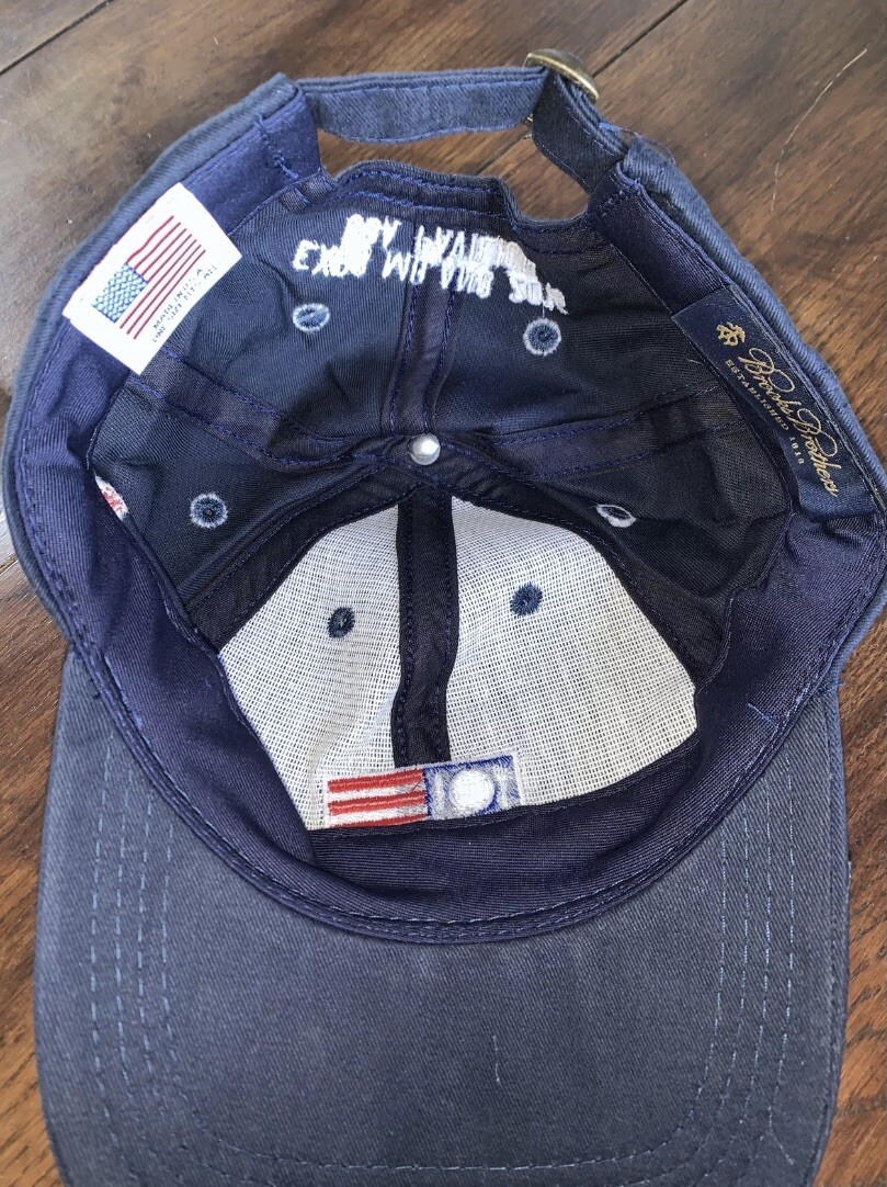 Brooks Brothers USA Baseball Cap RRP £65 Cotton/ Milano 2015- M/L Navy/White/Red image 8