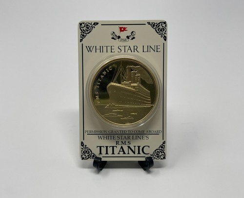 RMS Titanic Ticket with Coin Titanic Memorabilia Gifts History Boarding Pass - Picture 3 of 10