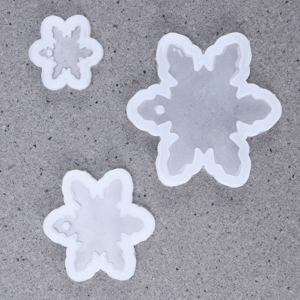 Snowflake Pendant Epoxy Resin Molds Resin Art Molds Xmas Craft Supplies-image