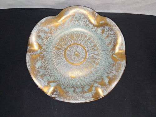 Stangl Bowl Centerpiece 4062 Gold Pottery Vintage Fluted Ruffled Rim USA - Picture 2 of 8