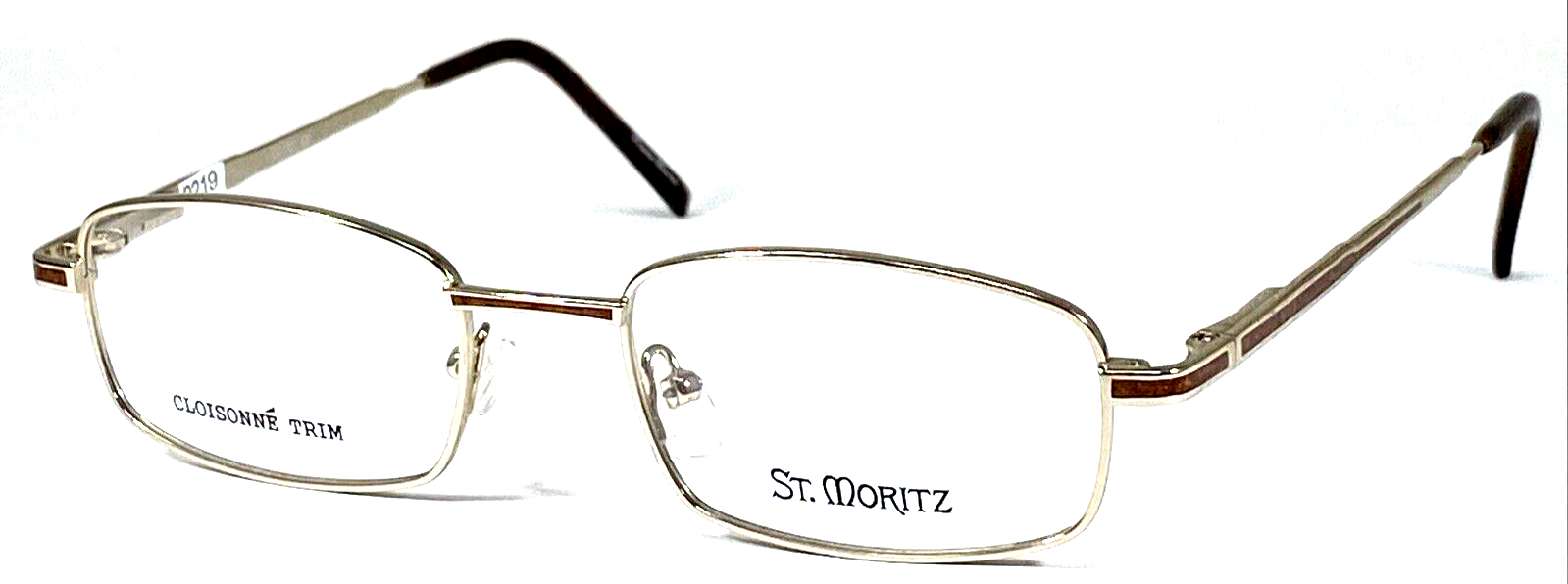 ST MORITZ CL102 NOS Gold/Light Brown Marble Eyeglasses Frame 49-19-140