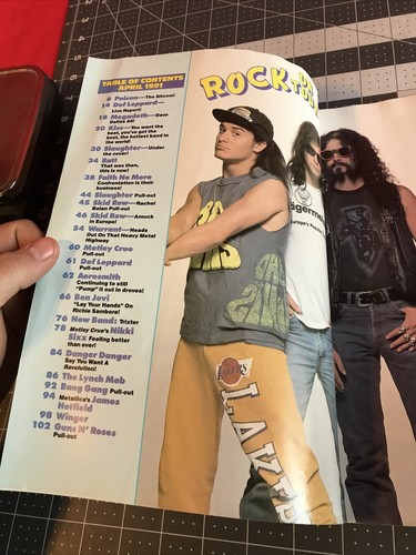 Vintage April 1991 Rock On Tour Poison Motley Crue Kiss - Foto 2 di 9