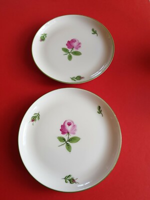 2 schalen  Wien Augarten Austria Motiv Rose handgemalt 