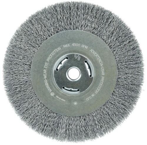 Cost-Effective 8" Crimped Wire Wheel Brush - Low Volume Production, Made in USA