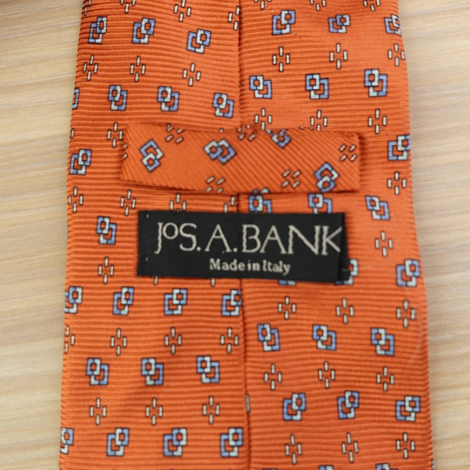 Corbata italiana de seda para hombre naranja quemada JOS A BANK traje preppy dinero antiguo ITALIA Foto 2 de 4