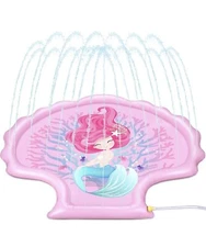 Mermaid Sprinkler for Kids, 70" Large Size Non-Slip Sprinkler & Splash Play Pad
