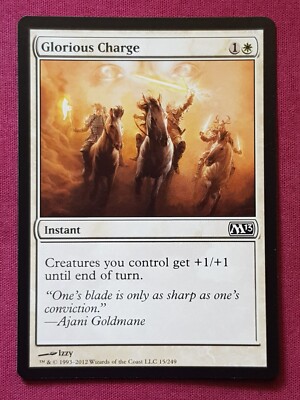 Magic The Gathering 2013 CORE SET M13 GLORIOUS CHARGE white card MTG