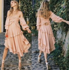 SPELL and The Gypsy Amethyst Flutter Dress Size Large AU 12 US  8 Pink