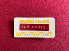 1980's, McDonald's Employee Name Badge (Scarce / Vintage)