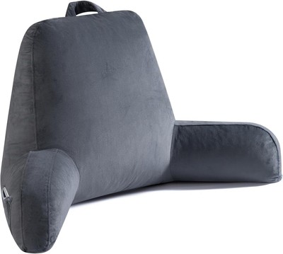 Reading Pillow for Sitting in Bed Adult, with Large, Gery 