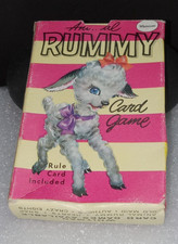 WHITMAN CARD GAME ANIMAL RUMMY COMPLETE 60's