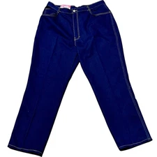 Women's P.S. Gitano Mom Jeans Size 38 Reg High Rise Power Stretch NWT NOS Dark