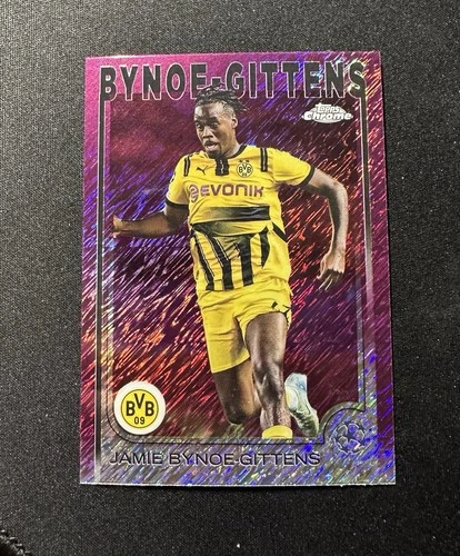 2024-25 Topps UEFA Club Competitions Jamie Bynoe-Gittens Magenta Shimmer #58