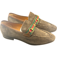 Gucci Corduroy Loafer Horsebit - Mens Size 13 - Brown - With Box